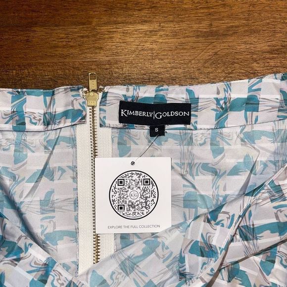 NWT Kimberly Goldson Sola Plaid Bell Sleeve Blouse - Picture 6 of 8